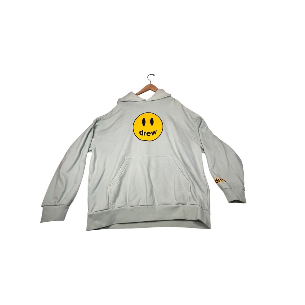 Drew House Mascot Hoodie Mint Green Oversized Pullover Sweatshirt Men Large